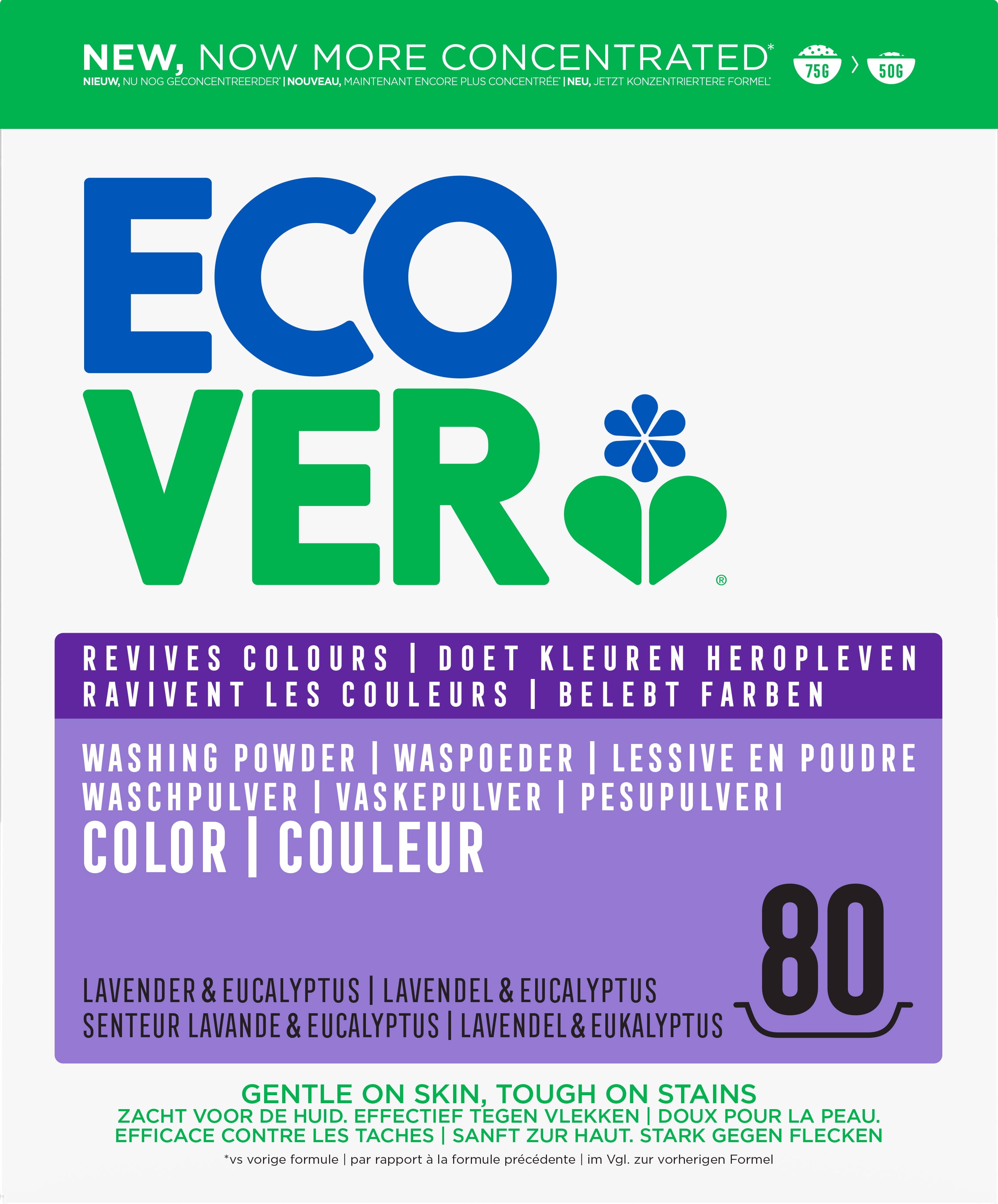 Стиральный порошок автомат Ecover Color экологичный суперконцентрат 4кг