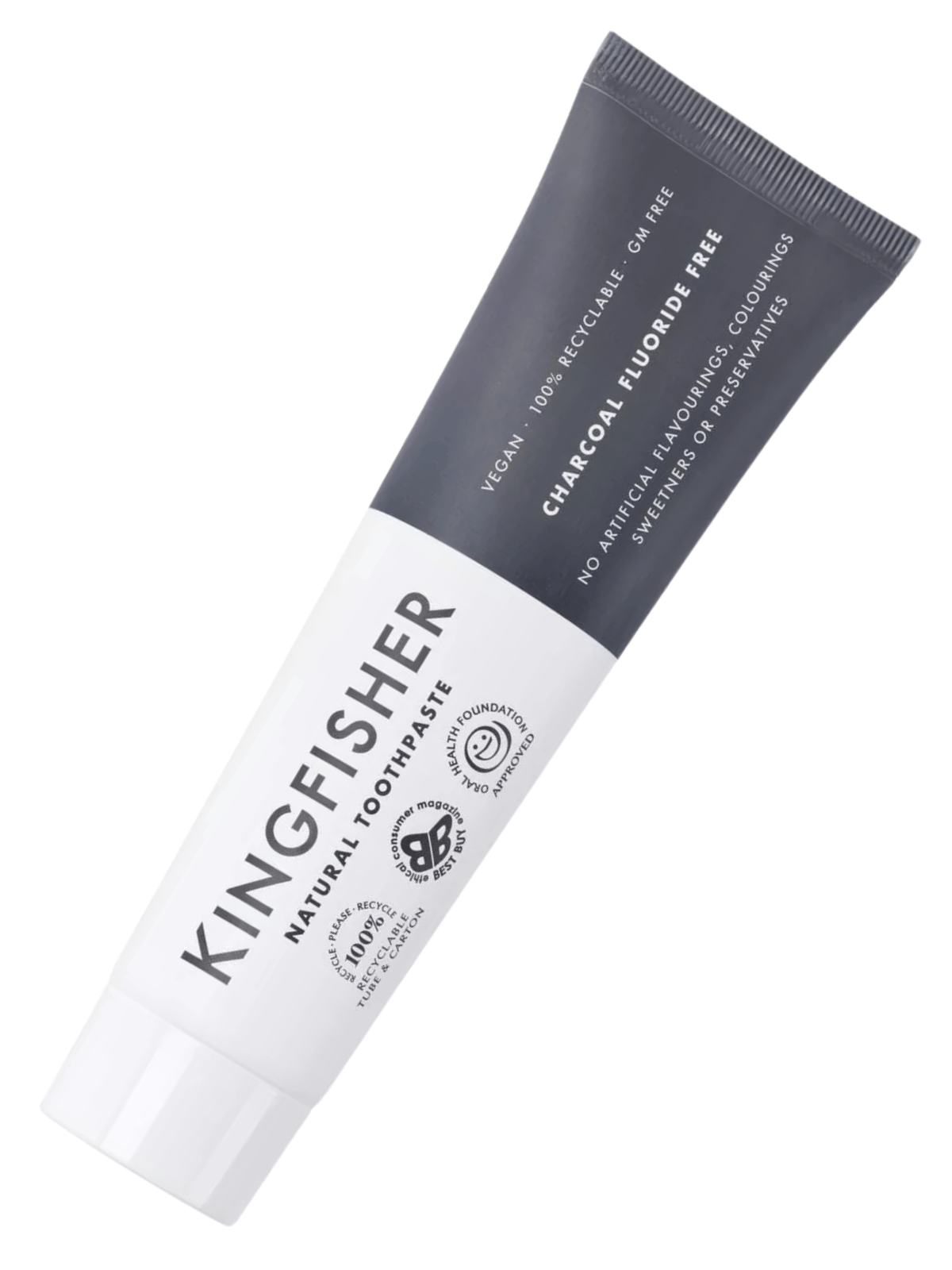 Натуральная зубная паста отбеливающая Kingfisher Charcoal с активированным углем 170г
